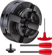 CXRCY 4Inch Lathe Chuck for Woodworking, 4-Jaw Self-Centering Wood Lathe Chuck S
