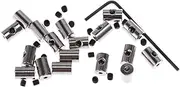 CORHAD Special Screw Wrench Badge Parts 40pcs Locking Pin Backs Pin Keepers for Clothes Belts and Bags