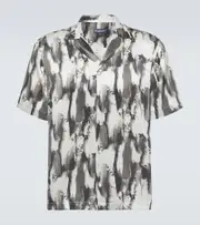 [Frescobol Carioca] Frescobol Carioca Roberto printed silk bowling shirt UK 15,5 multicoloured