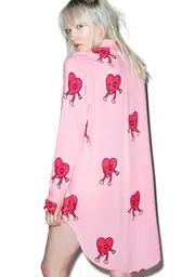 [Lazy Oaf] Running Hearts Shirt