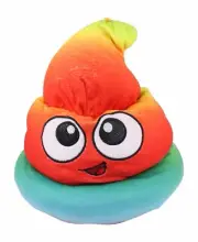 Unicorn Rainbow Emoji Stinky Poop Plush Emoticon Hat - 12 Inches