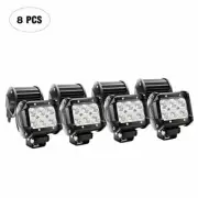 Nilight 8PCS 4Inch 18W Led Lights Off-Road Work Flood Lamps Lighting Driving 4WD