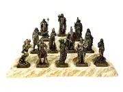 Set 12 Twelve Greek Roman Olympian Gods Pantheon on Olympus Rock Mount Base