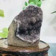 488g Natural Amethyst Geode Mineral Specimen Crystal Quartz Energy Decoration