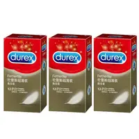 在飛比找PChome24h購物優惠-【Durex杜蕾斯】超薄裝 保險套 12入裝x3盒