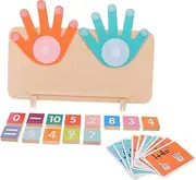 Milisten 1 Set Math Teaching Finger Counting Counting and Sorting Montessori Number Tracing Board Montessori Math Manipulatives Finger Numbers Wooden