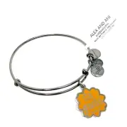 Alex and Ani Stay Grounded Charm Bangle Bracelet in Midnight Silver NWT