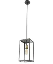 Southampton 1 Light Medium Exterior Pendant in Antique Black with Bronze Accents