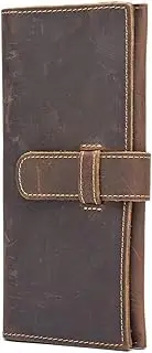 [DLUXCA] Handmade Retro Wallet Top Layer Men's Long Wallet Multi-Card Wallet Clutch Bag Men