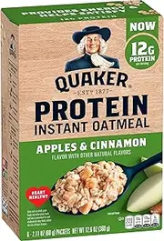 Quaker Instant Oatmeal, Protein Apple Cinnamon, 6 Count