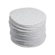 50Pcs 3-Inch Aluminum Oxide White Dry Sanding Discs Flocking Sandpaper 180 Grit