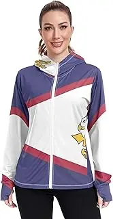 [GAIGEO] American Samoa Flag Rash Guards Jacket Women Sun Shirt UV Protection Zipper Hoodie Long Sleeve S, American Samoa Flag, Medium
