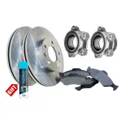 Front Wheel Bearing Hub Ass + Brake Rotor Pad Kit for Ford Transit VJ VH 16"