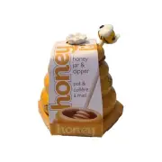 Honey Jar Joie Mini Honey Ceramic Jar And Wood Dipper Beehive With Bee