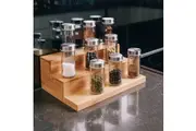 3 Tier Bamboo Spice Rack Countertop Kitchen Cabinet Organizer