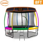 NNEDPE Kahuna Trampoline 8 ft with Roof - Rainbow
