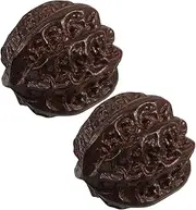 Generic 2pcs Walnut Hand Exercise Massage Balls for Elderly Fitness Handballs for Grip Training Relaxation Portable Lightweight Design for Seniors Enhance Hand Strength