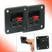 Audio Cable Wire Push in Jack Socket 2Position 40mm x 40mm x 27mm 2Pcs