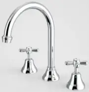 Caroma TASMAN II HOB SINK SET Cross Handle, Jumper Valve, Swivel Spout, Chrome