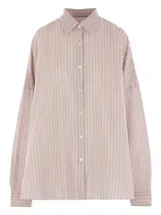 [Dries Van Noten] Dries Van Noten-Camicia Casia A Righe Fit Cocoon-Donna S