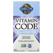 Garden of Life, Vitamin Code®, 50 & Wiser Men, Whole Food Multivitamin, 120 Vegetarian Capsules