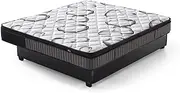 Queen Size Mattress Super Firm 9 Zone Euro Top 24cm Spring Foam Back Support Bed