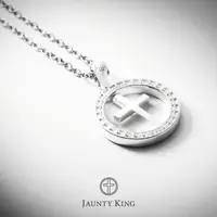在飛比找momo購物網優惠-【Jaunty King】JK銀飾 十字星芒 925純銀 項