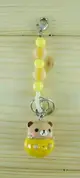 【震撼精品百貨】San-X動物家族 熊 手機吊飾-黃熊 震撼日式精品百貨