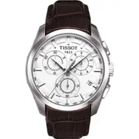 在飛比找PChome24h購物優惠-TISSOT T-TREND 三眼計時腕錶-白/皮帶 T03
