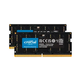 美光 筆電 DDR5 4800 64G (32GX2) 雙通道 筆記型記憶體 Micron / 5600