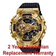 CASIO G-SHOCK MEN WATCH METAL CASE GM110 GM-110G-1A9 SILVER x BLACK 2Y WARRANTY