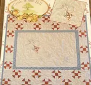 Crap Apple Hill SNOWFLAKE ANGEL Quilt Embroidery Christmas Pattern 27.5x27.5