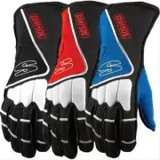 Simpson High Quality Double Layer Driving Gloves Nomex Black/Red Small DGSR