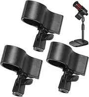rophone Clip For Stand - Holder For Stand,3 Pack Adjustable Clamp Mount For Church Studio Recording Content Video Sports Radio PC Computer