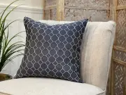 Decorative pillow COVER ONLY - 20" x 20" Juno Cobalt 100% Polyester - NO INSERT