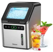 Nugget Ice Maker - Timer Ice Machine with Self-Cleaning, 44Lbs per Day Pebble Ic