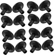 CVUTOVO 20pcs Black Cymbal Sleeves for Drum Kits Durable Plastic Cymbal Holders Enhanced Protection for Percussion Instruments for Practice and Live Shows