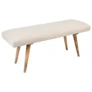 Celeste Beige Upholstered Bench Seat Dinning Living Bedroom Hallway Entryway