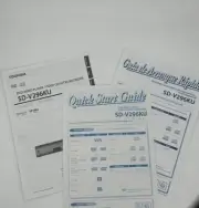 Toshiba SD-V296KC DVD Player/VCR Owner's Manual + Spanish & English Quick Guides