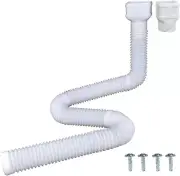 7ft Long Gutter Downspout Extensions, 3” Extender 1-Pack, White