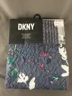 DKNY Cloverfield Shower Curtain 72" x 72" Textured Blue Floral Polyester - NEW