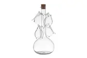 Davis & Waddell Fine Foods Port Flask & Wine Liquour Sippers Set 5pce Clear Flask 800ml/Sippers 60ml