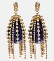 [Chloe] Chloé Crystal-embellished drop earrings One Size gold