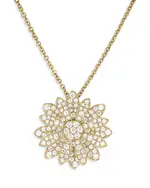 Roberto Coin 18K Yellow Gold Margherita Diamond Flower Pendant Necklace, 16-18