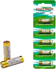 A27 27A 12V Alkaline Battery Pack of 5 - Long Lasting 12 Volt A27 Battery for Remote and Doorbells 12 Volt Alkaline 27A