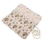 Floral Print Canvas Roll Up Pencil Bag Wrap Curtain Pen Case Storage Pouch