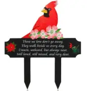 Kigley Cardinal Grave Decoration Loss of Mother Father for Cemetery Metal Mem...