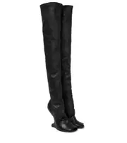[Rick Owens] Rick Owens Cantilever leather over-the-knee boots AU 4.5 black
