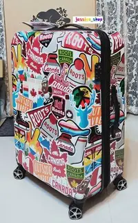 在飛比找Yahoo!奇摩拍賣優惠-免運費~~2020全新 Roots 布貼造型行李箱 限量28