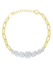 Meira T 14K Yellow Gold & 14K White Gold Diamond Geometric Bracelet